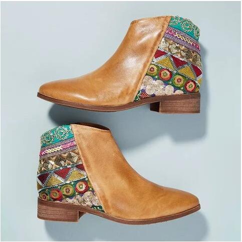 Martin Leather Boho Boots - Rugged Style with Bohemian Flair - Boho & Butterflys