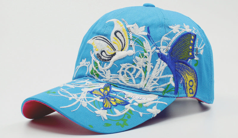 Embroidered Butterfly Cap - Boho & Butterflys