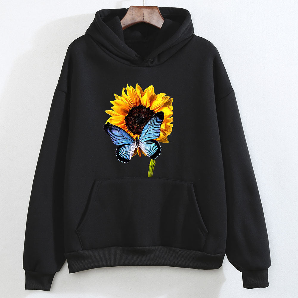 Butterfly Sunflower Hoodie - Boho & Butterflys