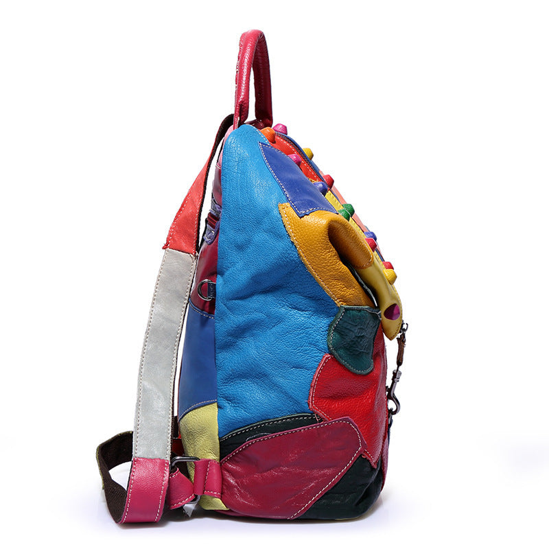 Whimsically Wonderful Leather Backpack - Stylish and Functional - Boho & Butterflys