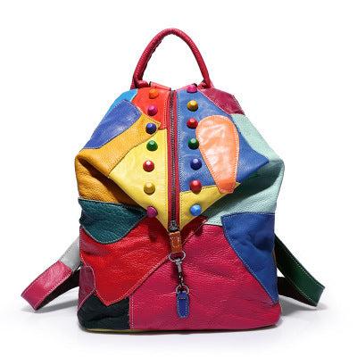 Whimsically Wonderful Leather Backpack - Stylish and Functional - Boho & Butterflys