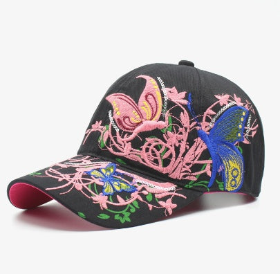 Embroidered Butterfly Cap - Boho & Butterflys