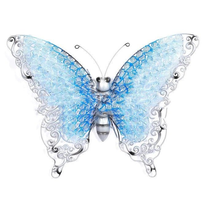 Blue Wing Butterfly Wall Art - Boho & ButterflysBlue Wing Butterfly Wall Art