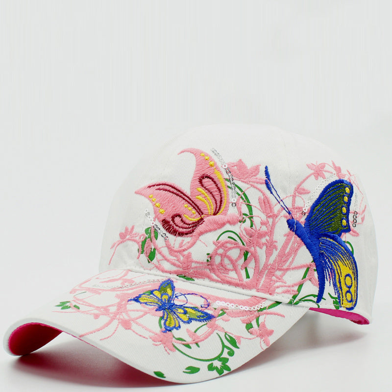 Embroidered Butterfly Cap - Boho & Butterflys