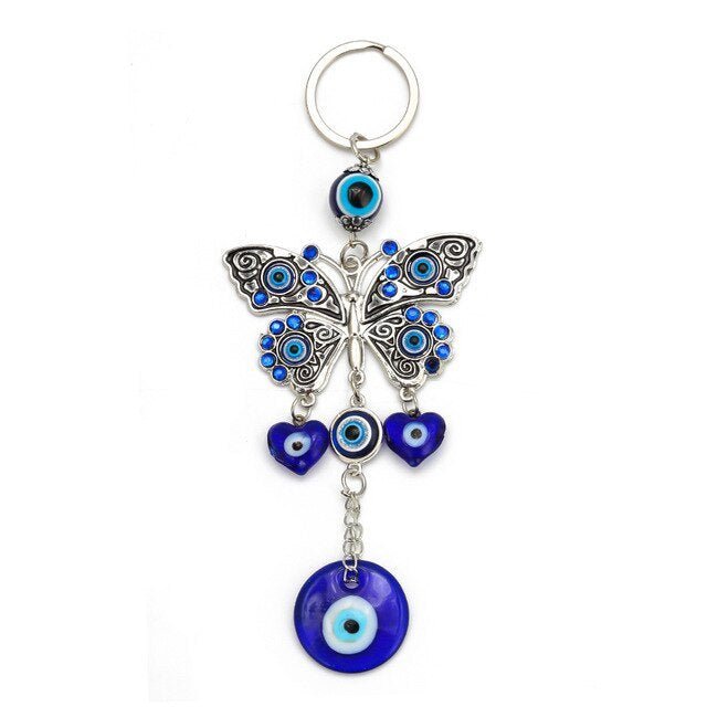 Blue Butterfly Keychain - Boho & ButterflysBlue Butterfly Keychain