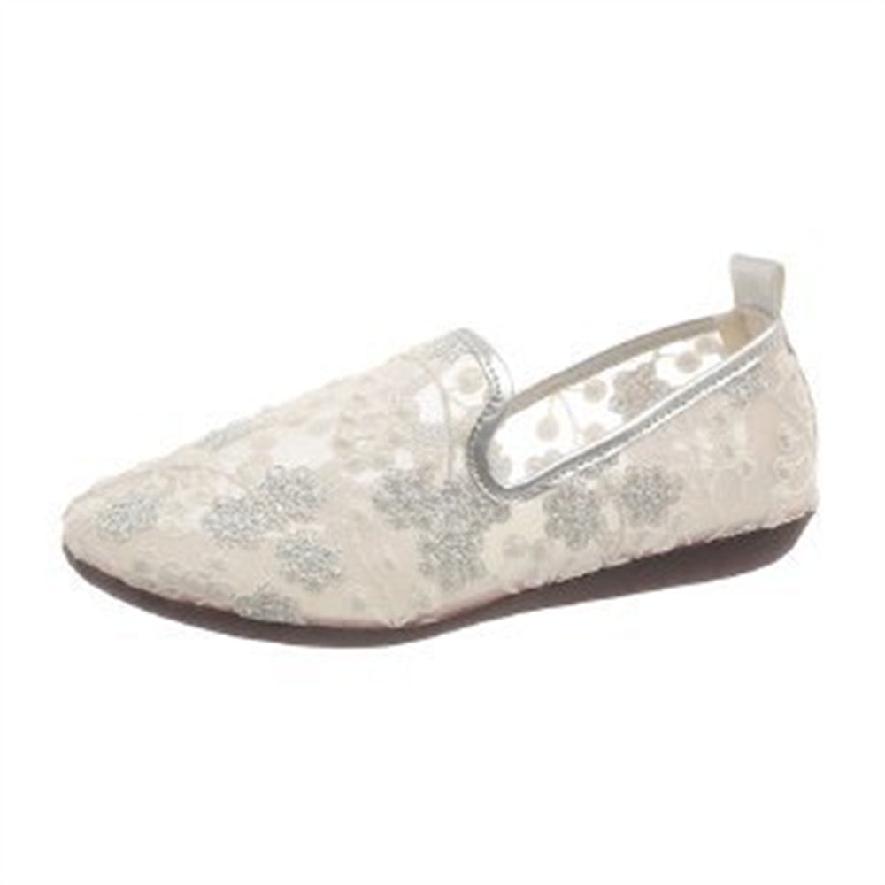 Stylish Lace Embroidered Casual Loafers -  Comfort for Everyday Wear - Boho & Butterflys