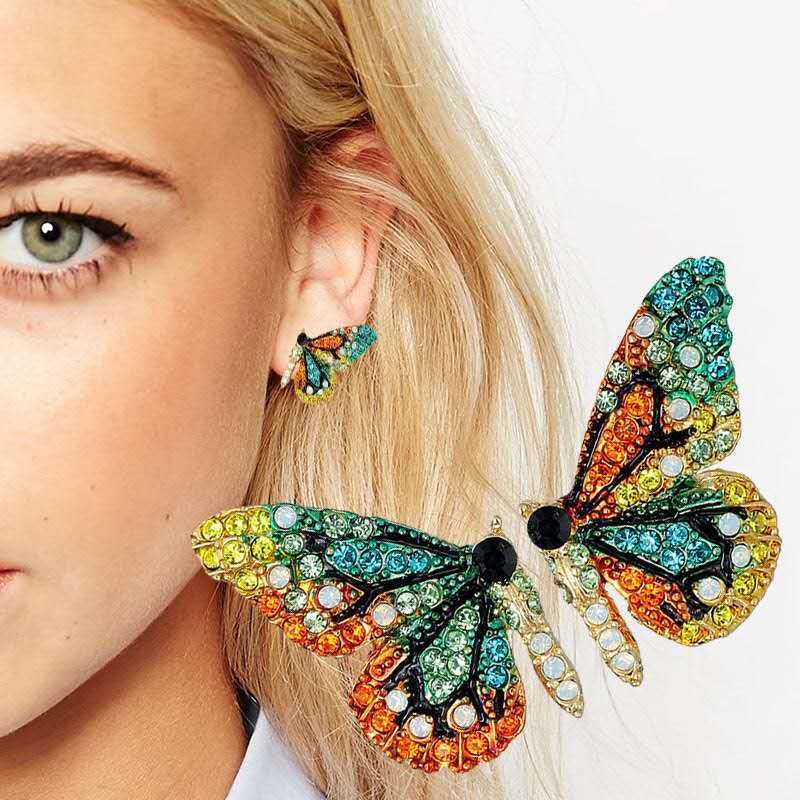 Crystal Butterfly Earrings - Boho & Butterflys