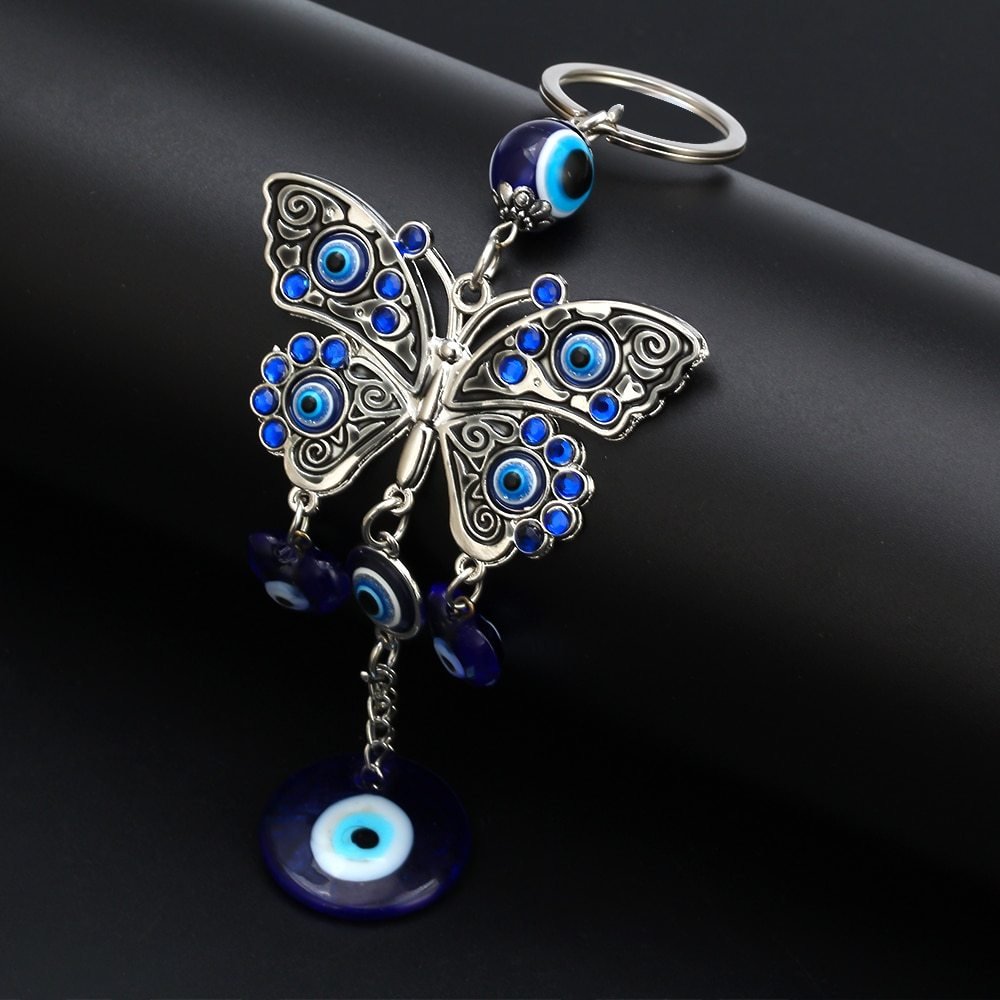 Blue Butterfly Keychain - Boho & ButterflysBlue Butterfly Keychain