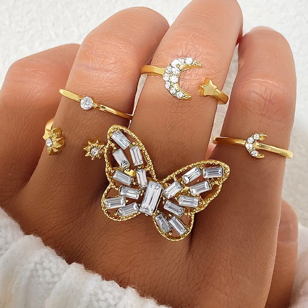 Boho Butterfly Ring Set - Boho & ButterflysBoho Butterfly Ring Set