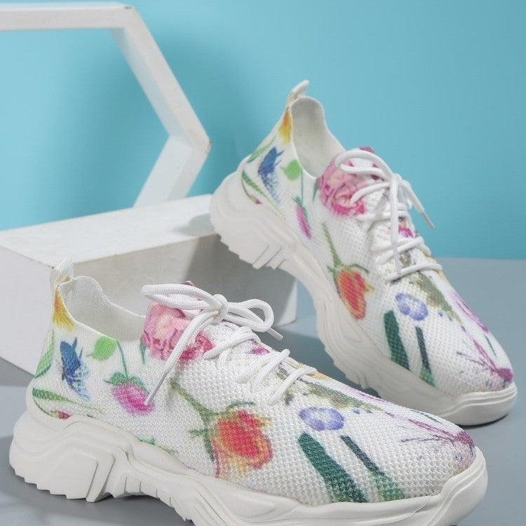 Step into Style with Flowery Sports Shoes - Boho & Butterflys