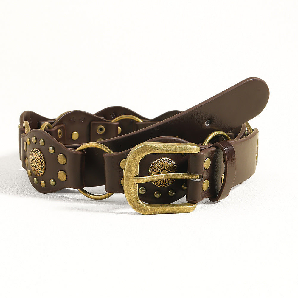 Vintage Hispster Riveted Belt - Boho & Butterflys