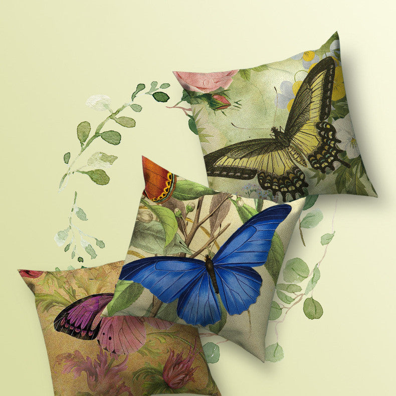 Butterfly Throw Pillow Cover - Boho & Butterflys