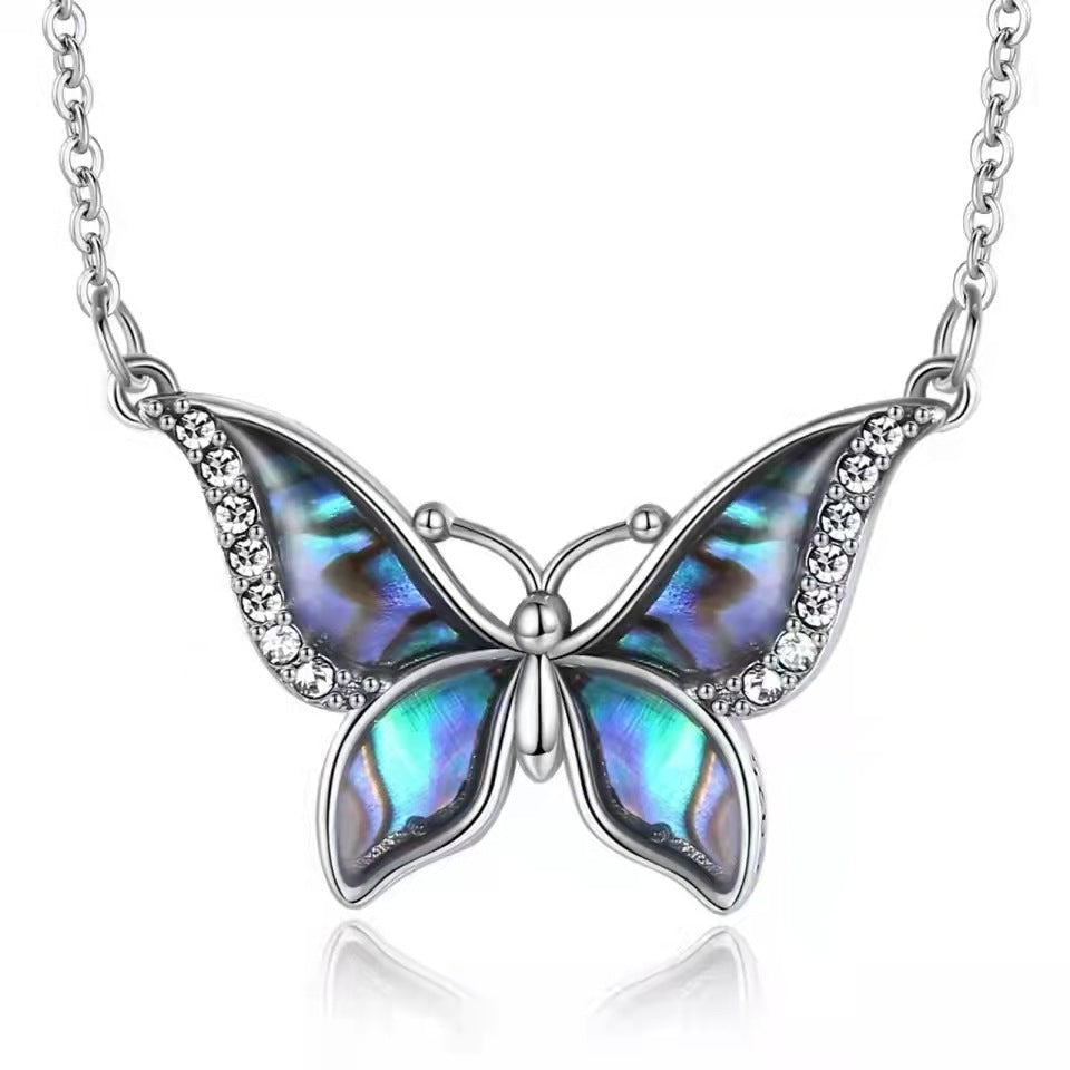 Vintage Crafted Butterfly Heart Necklace - Boho & Butterflys