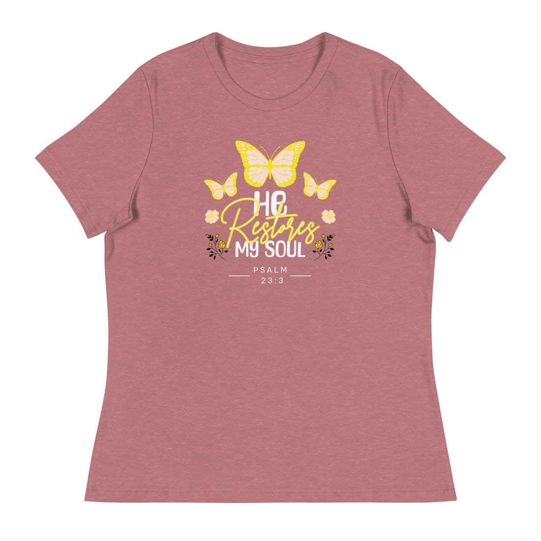 He Restores My Soul Tee - PL - Boho & Butterflys